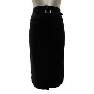 Persaman NY 2 Pencil Skirt High Waist‎ Belt Front Zip Slit Sexy Belt Front Slit